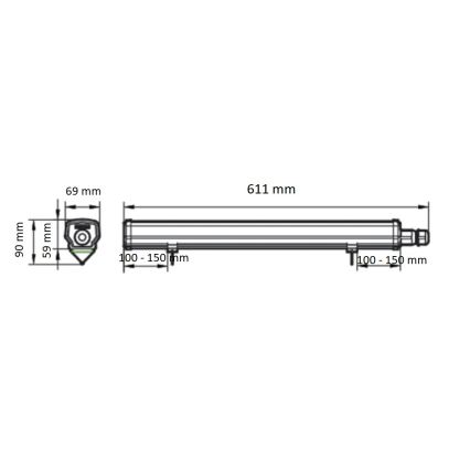 Philips - luminaire technique LEDINAIRE LED/15W/230V 60 cm IP66