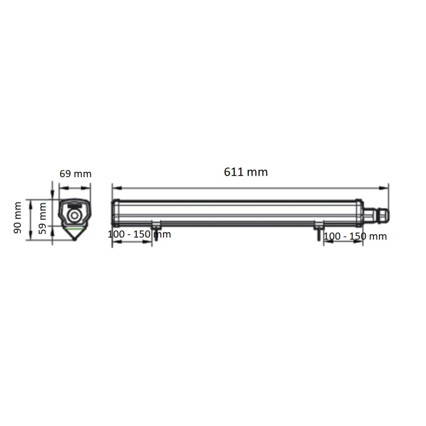 Philips - luminaire technique LEDINAIRE LED/15W/230V 60 cm IP66