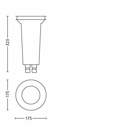 Philips Massive 17020/47/10 - Spot encastrable dans le sol ACAPULCO 1xE27/20W