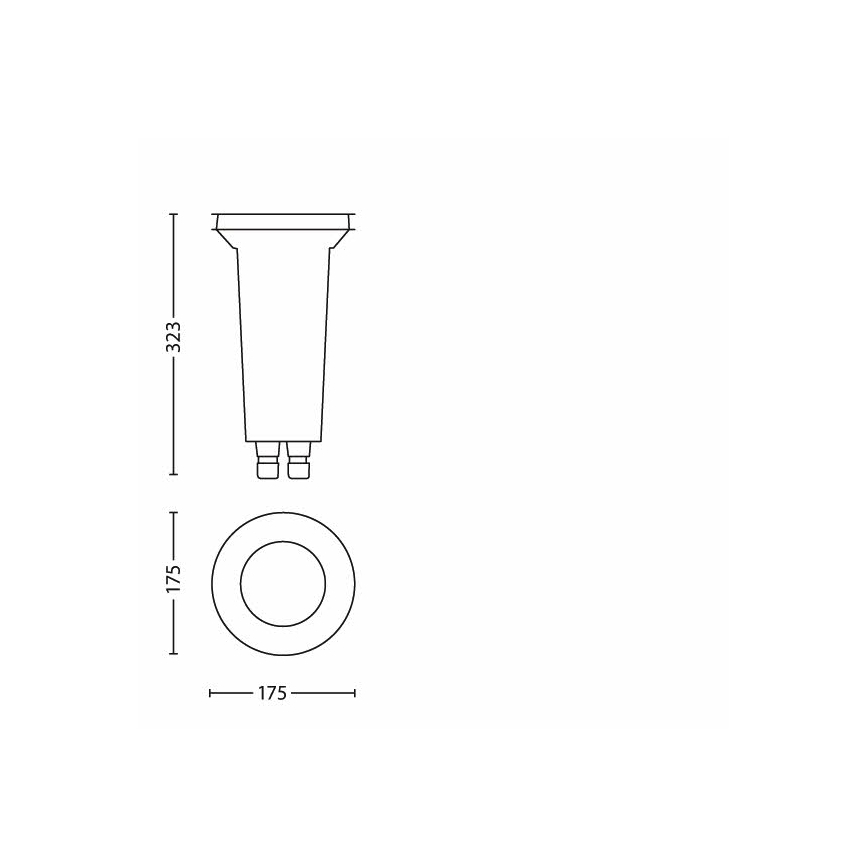 Philips Massive 17020/47/10 - Spot encastrable dans le sol ACAPULCO 1xE27/20W