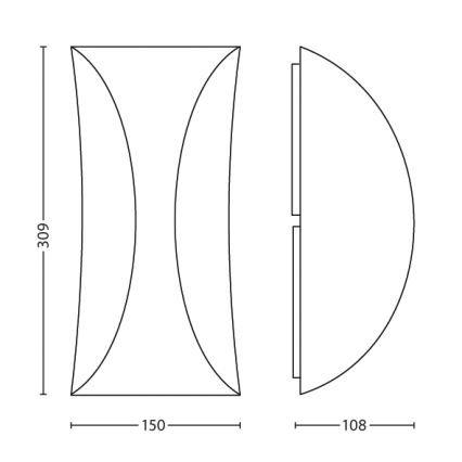 Philips Massive - Applique murale extérieure 1xE27/23W/230V IP44