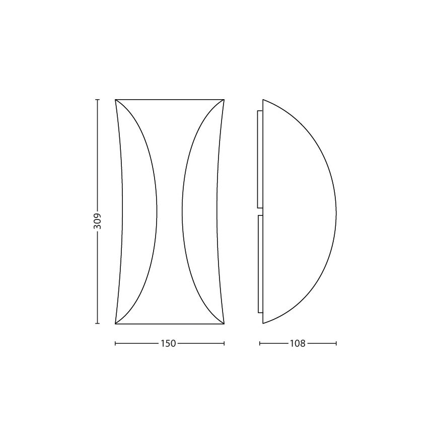 Philips Massive - Applique murale extérieure 1xE27/23W/230V IP44