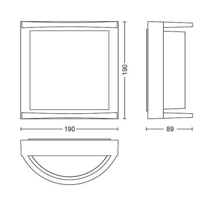 Philips Massive - Applique murale LED extérieur LED/12W/230V IP44