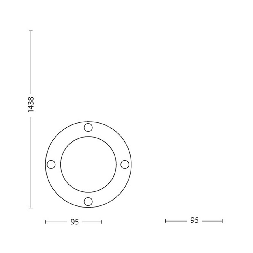 Philips Massive 17412/30/10 - Luminaire extérieur LED - avec piquet 1xGU10/5W/230V IP44