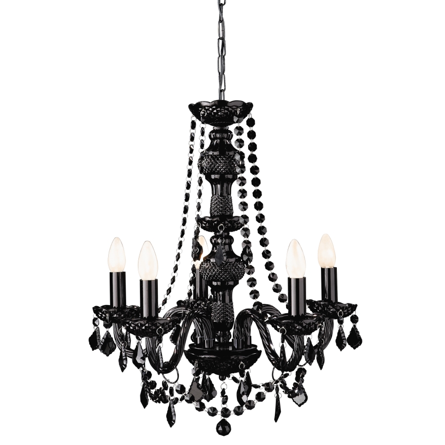 Philips Massive 41766/30/10 - Lustre suspension FLAUBO 5xE14/60W noir