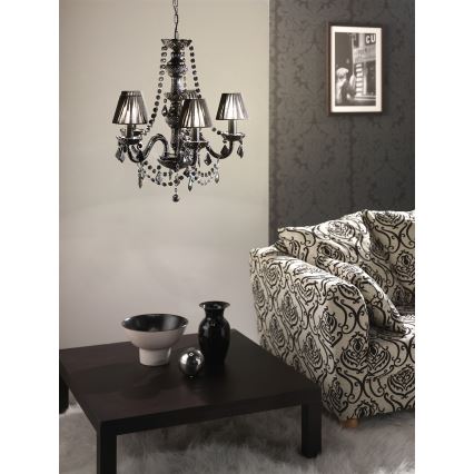 Philips Massive 41766/30/10 - Lustre suspension FLAUBO 5xE14/60W noir