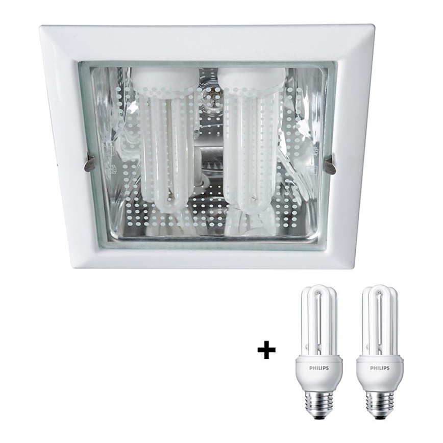 Philips Massive 59796/31/10 - Luminaire encastrable VETA 2xE27/14W/230V blanc