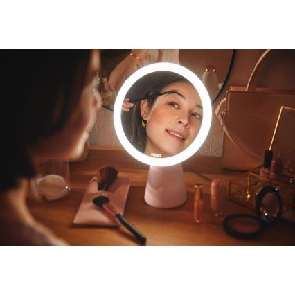 Philips - Miroir cosmétique à intensité variable avec rétro-éclairage LED MIRROR LED/4,5W/5V