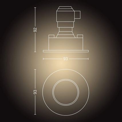 Philips - Lot de 3 spots LED dimmables pour salle de bains Hue ADORE 1xGU10/5W/230V IP44 + télécommande