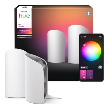 Philips - Pack de 2 LED RGBW projecteurs d'ambiance dimmables Hue PLAY LED/20W/230V 2000–6500K blanc
