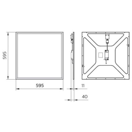 Philips - Panneau de plafond LED salle de bain CORELINE LED/34,5W/230V 60x60 cm 4000K