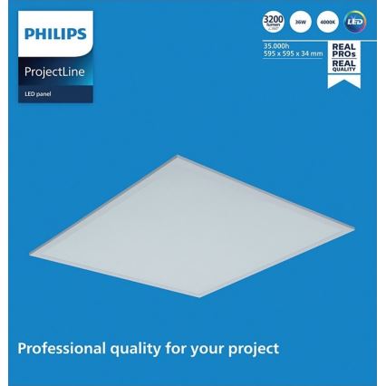 Philips - Panneau encastrable PROJECTLINE LED/36W/230V 59,5x59,5 cm