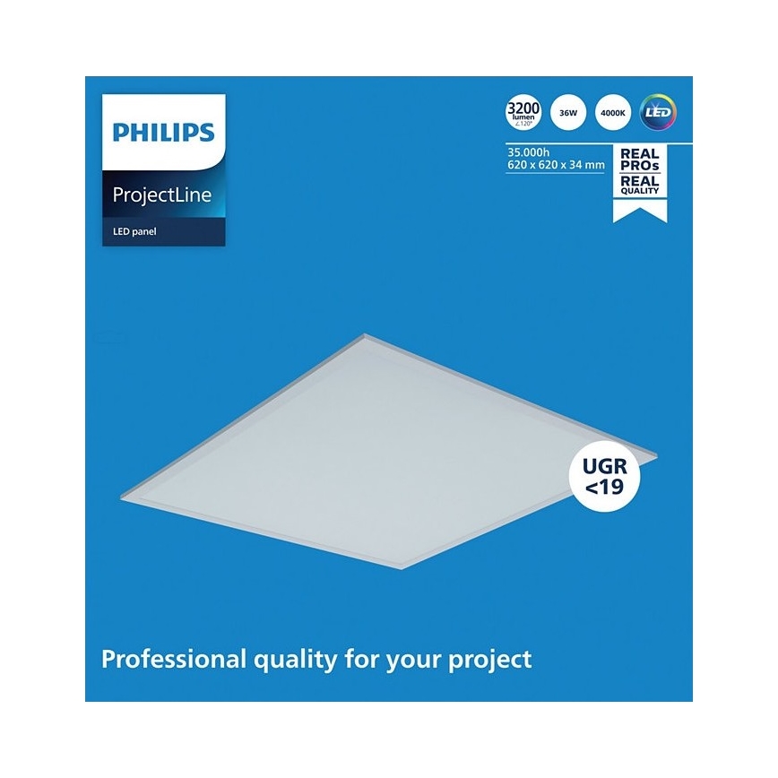 Philips - Panneau LED encastrable PROJECTLINE LED/36W/230V 62x62 cm