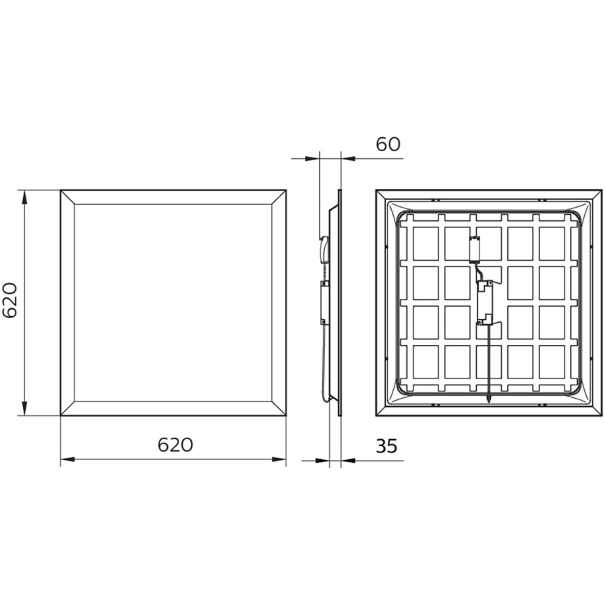 Philips - Panneau LED encastrable PROJECTLINE LED/36W/230V 62x62 cm