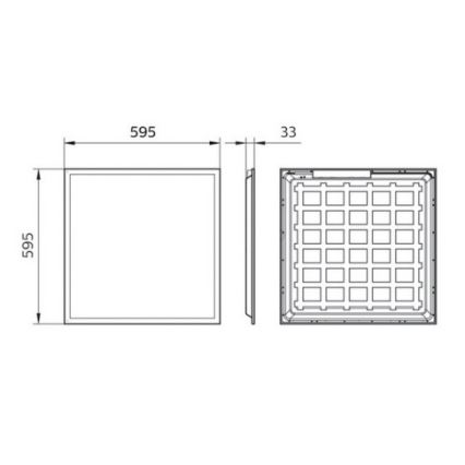 Philips Pila - Panneau LED encastré pour faux plafond LED/40W/230V 60x60 cm UGR22