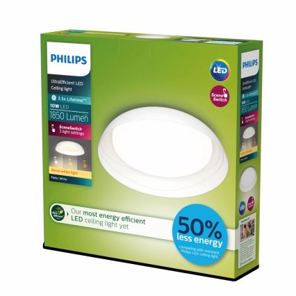 Philips - Plafonnier à intensité variable FLETA SCENE SWITCH LED/10W/230V 2700K blanc