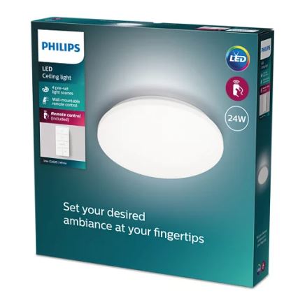 Philips - Plafonnier à intensité variable LED/24W/230V 2700-6500K + télécommande