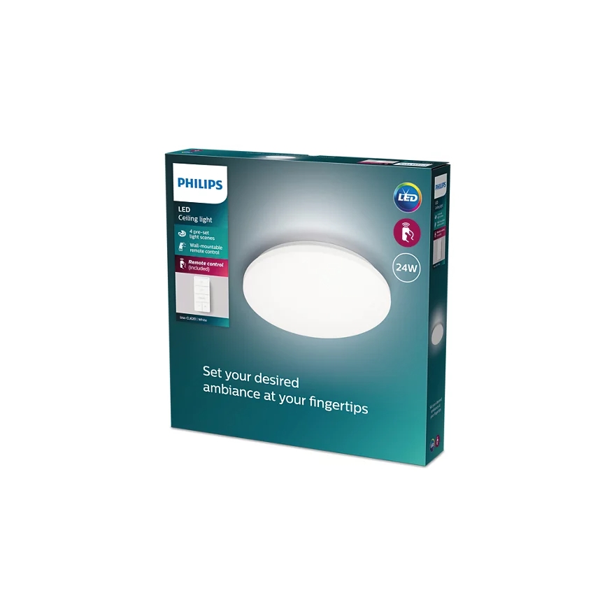 Philips - Plafonnier à intensité variable LED/24W/230V 2700-6500K + télécommande