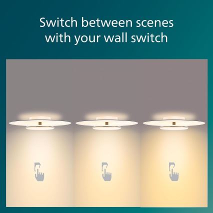 Philips- Plafonnier à intensité variable LED SCENE SWITCH LED/30W/230V 2700K argent