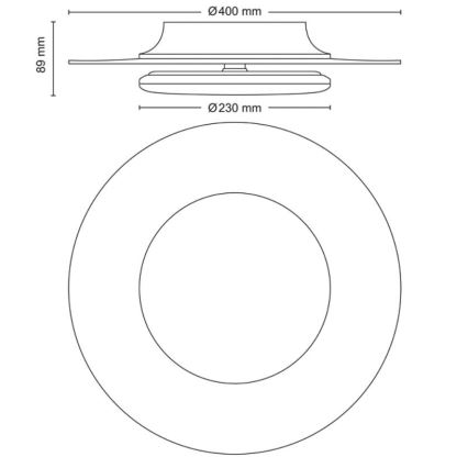 Philips- Plafonnier à intensité variable LED SCENE SWITCH LED/30W/230V 2700K argent