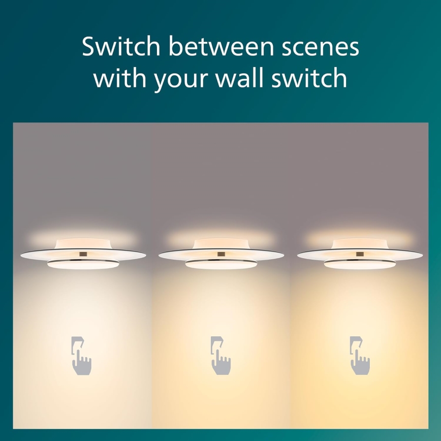 Philips- Plafonnier à intensité variable LED SCENE SWITCH LED/30W/230V 2700K noir