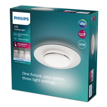 Philips- Plafonnier à intensité variable LED SCENE SWITCH LED/30W/230V 4000K noir