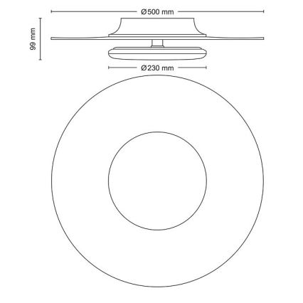 Philips- Plafonnier à intensité variable LED SCENE SWITCH LED/40W/230V 2700K argent