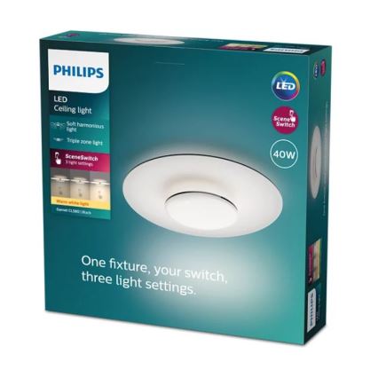 Philips- Plafonnier à intensité variable LED SCENE SWITCH LED/40W/230V 2700K noir