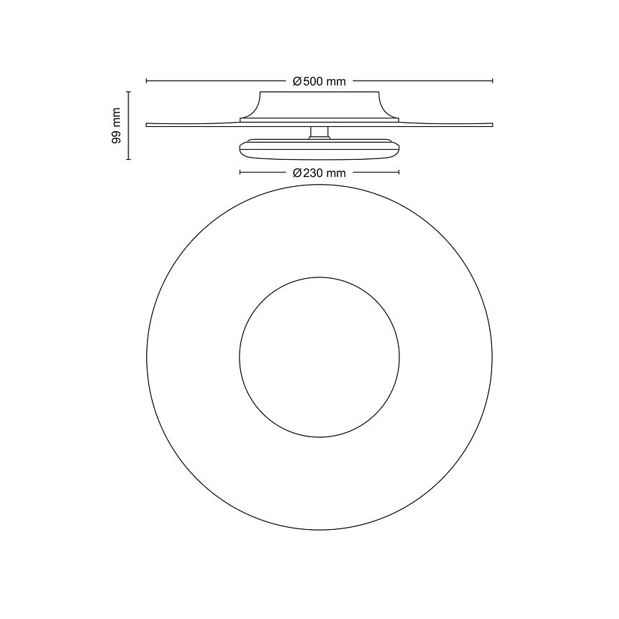 Philips- Plafonnier à intensité variable LED SCENE SWITCH LED/40W/230V 2700K noir