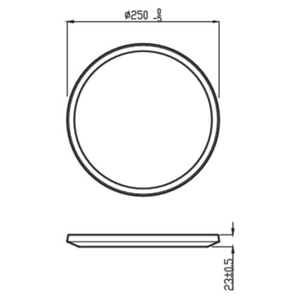 Philips - Plafonnier à intensité variable LED SUPERSLIM CL550 LED/15W/230V