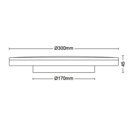 Philips - Plafonnier à intensité variable SCENE SWITCH LED/18W/230V d. 30 cm 4000K blanc