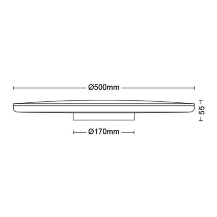 Philips - Plafonnier à intensité variable SCENE SWITCH LED/36W/230V d. 50 cm 2700K noir