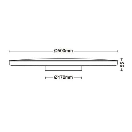 Philips - Plafonnier à intensité variable SCENE SWITCH LED/36W/230V d. 50 cm 4000K noir