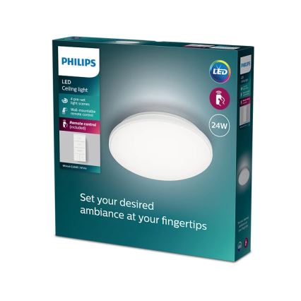 Philips - Plafonnier à intensité variable LED/24W/230V 2700-6500K + télécommande