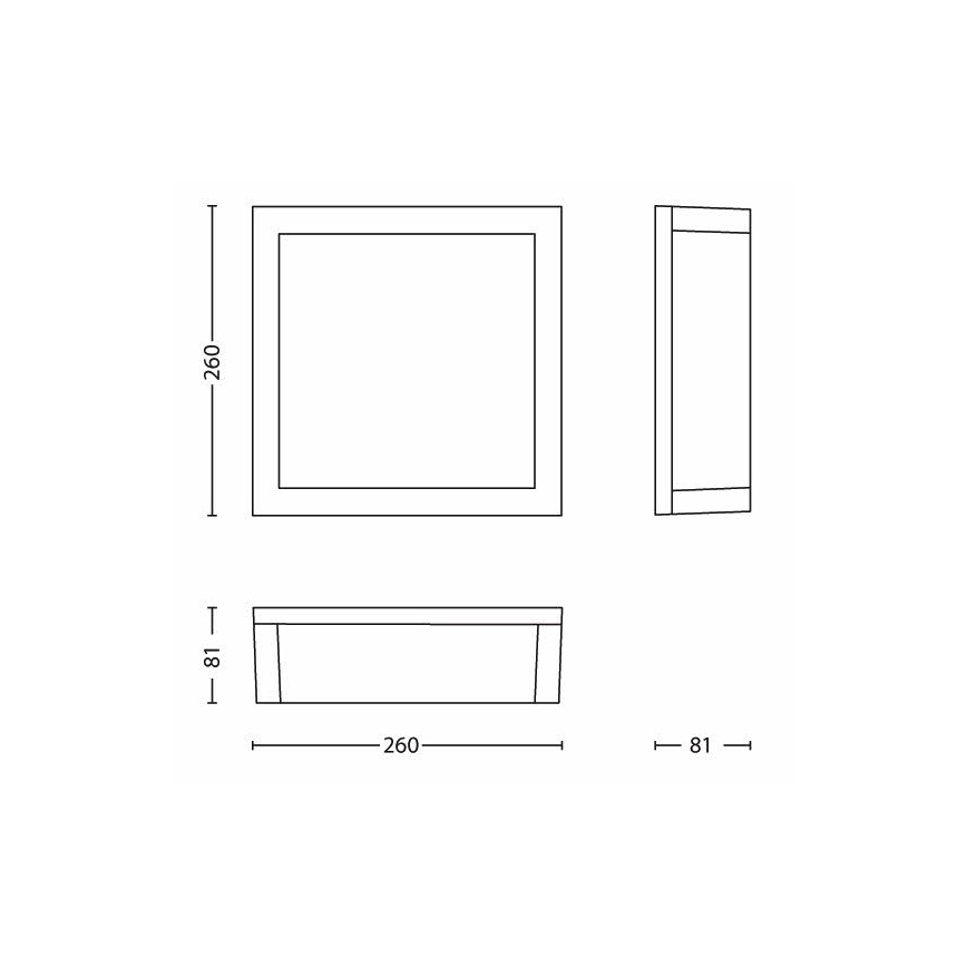 Philips - Plafonnier d'extérieur SKIES 2xE27/14W/230V IP44 anthracite