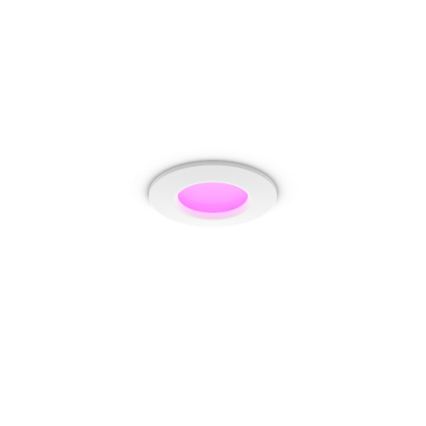 Philips - Plafonnier encastré pour salle de bains LED RGBW dimmable Hue SLIM LED/8,3W/230V 1000-20000K blanc IP44