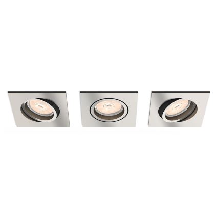 Philips - Spot encastré LED RGBW dimmable DONEGAL 3xGU10/4,8W/230V + télécommande