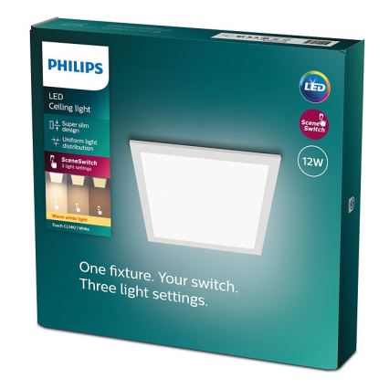 Philips - Plafonnier LED à intensité variable SLIM SCENE SWITCH LED/12W/230V 2700K