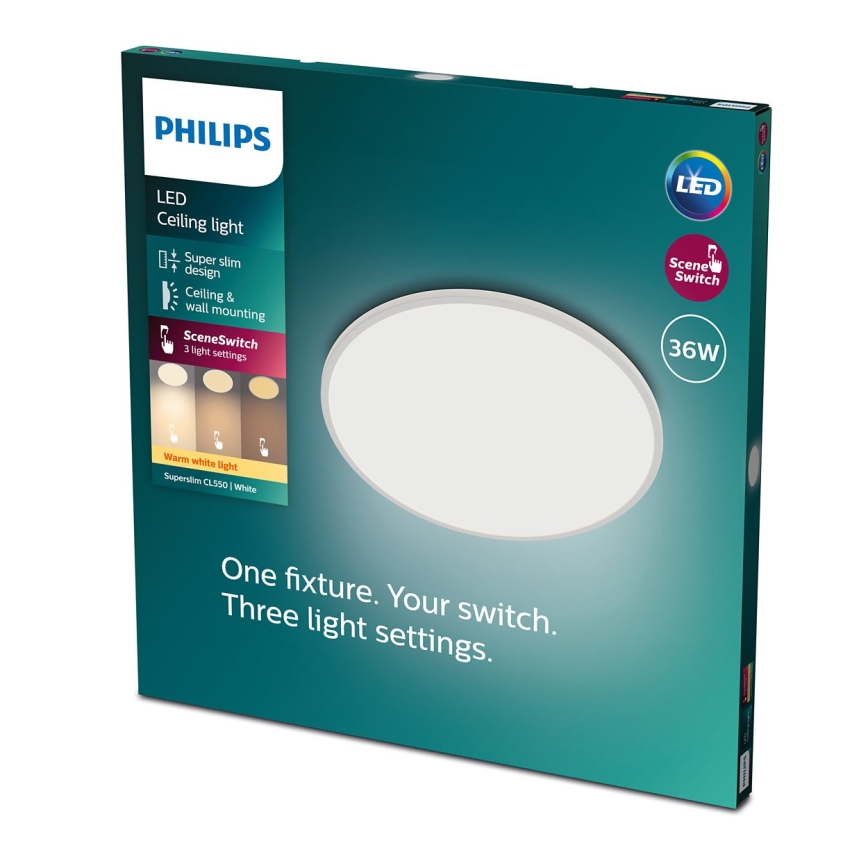 Philips - Plafonnier LED à intensité variable SCENE SWITCH LED/36W/230V