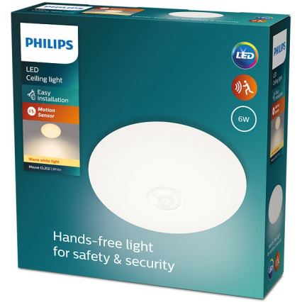 Philips - Plafonnier LED avec détecteur MAUVE LED/6W/230V