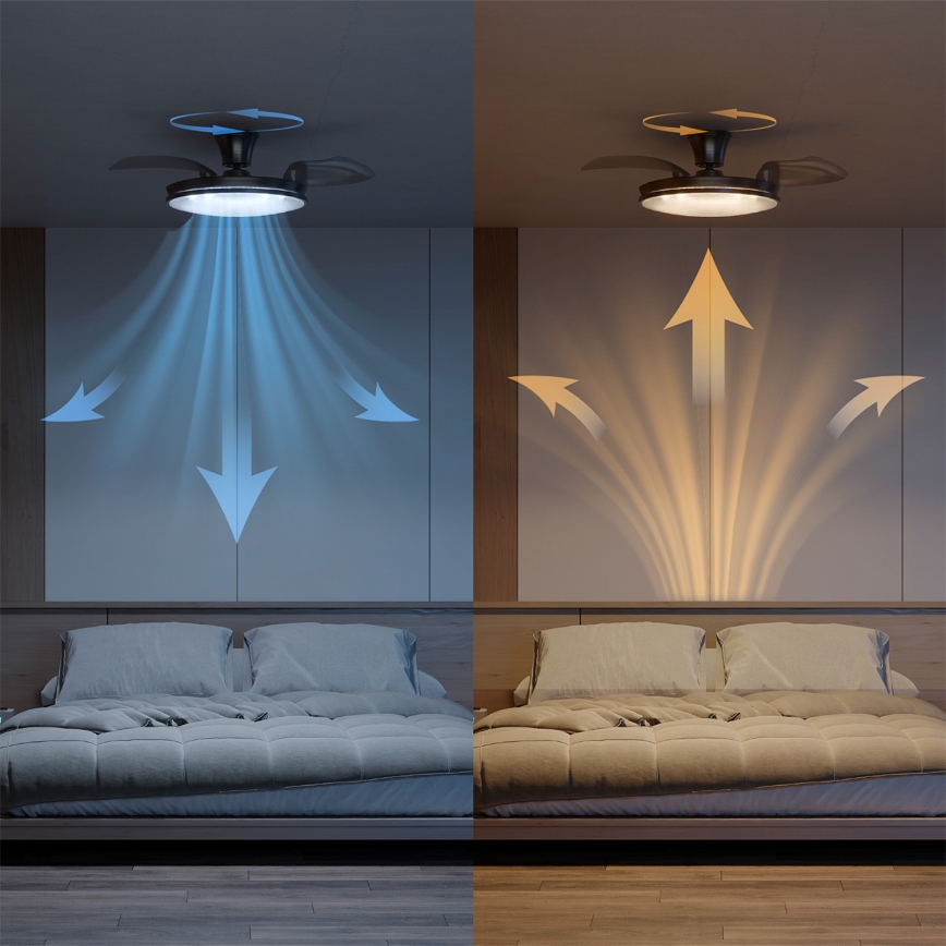 Philips - Plafonnier LED dimmable avec ventilateur ATLAS LED/35W/230V chrome mat + télécommande