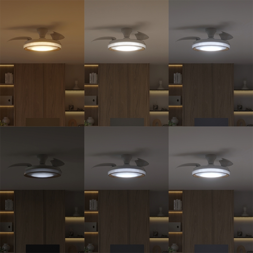 Philips - Plafonnier LED dimmable avec ventilateur BLISS LED/35W/230V blanc + télécommande