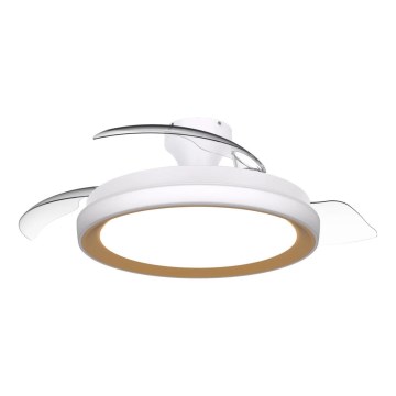 Philips - Plafonnier LED dimmable avec ventilateur BLISS LED/35W/230V doré + télécommande