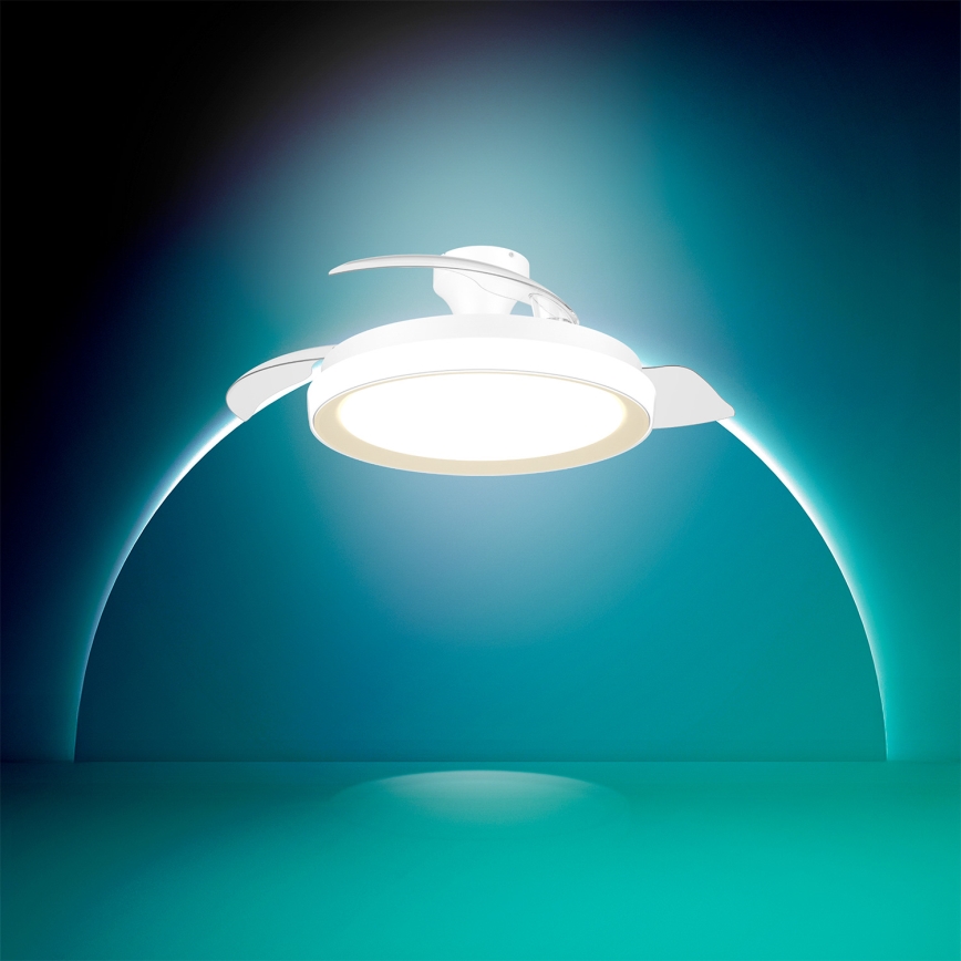 Philips - Plafonnier LED dimmable avec ventilateur BLISS LED/35W/230V doré + télécommande