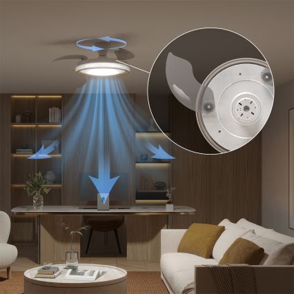 Philips - Plafonnier LED dimmable avec ventilateur BLISS LED/35W/230V doré + télécommande