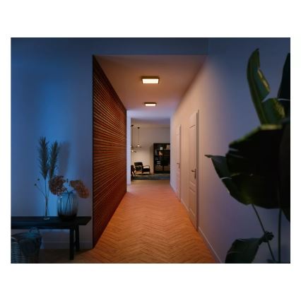 Philips - Plafonnier LED dimmable Hue AURELLE LED/19W/230V 2200-6500K 30x30 cm noir