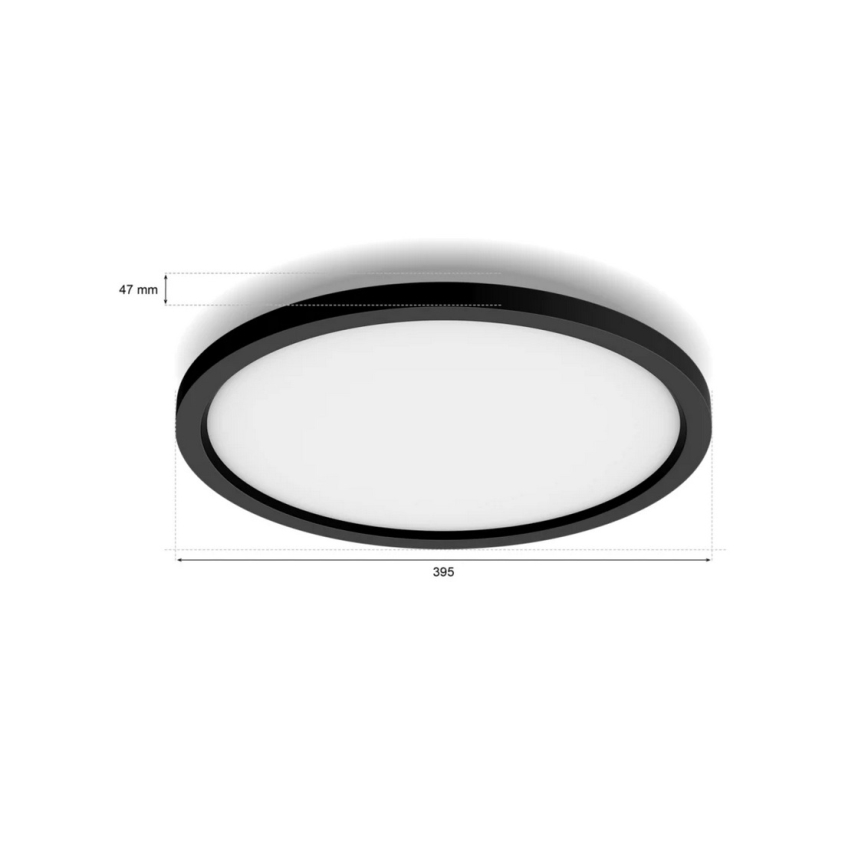 Philips - Plafonnier LED dimmable Hue AURELLE LED/21W/230V 2200-6500K Ø 39,5 cm noir