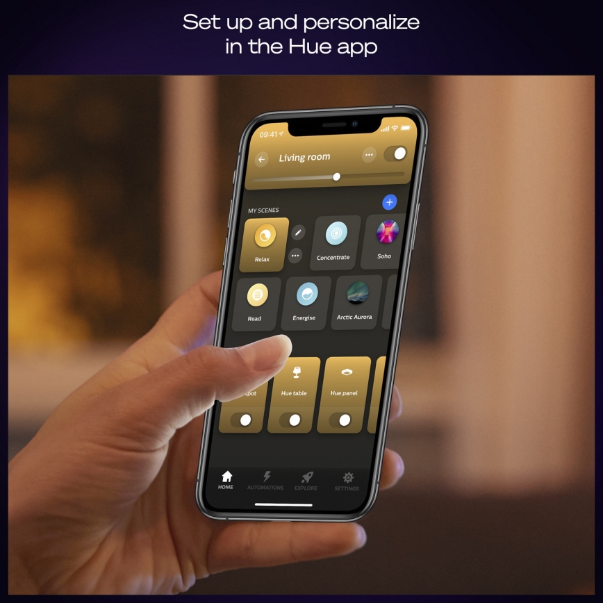 Philips - Plafonnier LED dimmable Hue AURELLE LED/39W/230V 2200-6500K 60x60 cm blanc