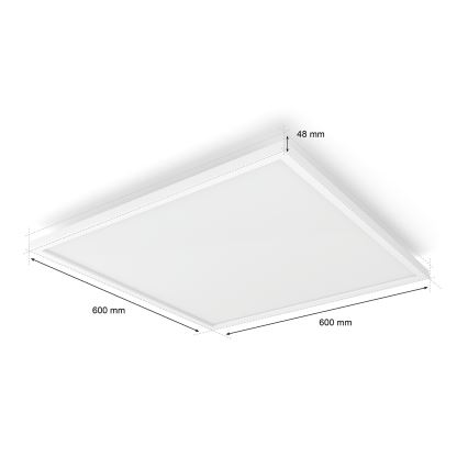 Philips - Plafonnier LED dimmable Hue AURELLE LED/39W/230V 2200-6500K 60x60 cm blanc
