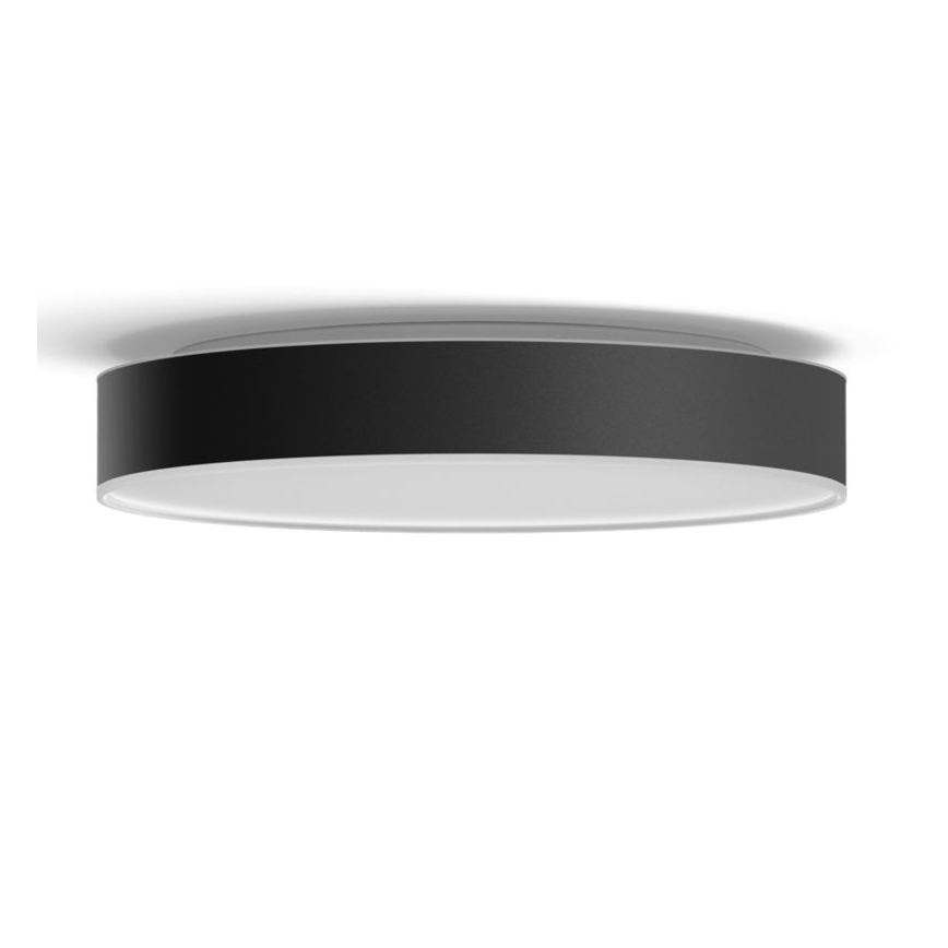 Philips - Plafonnier LED dimmable Hue, 33,5 W, 230 V, 2200–6500 K, Ø 425 mm, noir + télécommande